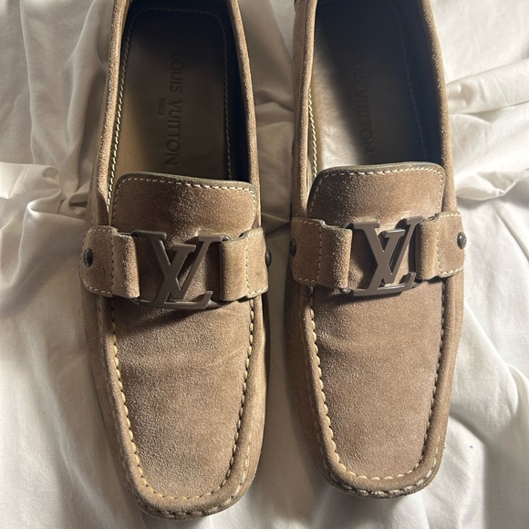Louis Vuitton Suede Driving Shoes, Size 9, Tan - Picture 3 of 7